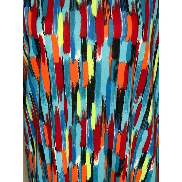 LuLaRoe Irma XS Multicolor Abstract Tunic Top Stretchy Soft Knit High-Low Hem - Picture 3 of 10